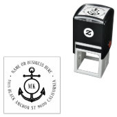 Rücksendeadresse für Vintage Ankermonogramm Permastempel (Beispiel)