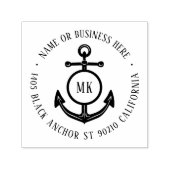 Rücksendeadresse für Vintage Ankermonogramm Permastempel (Design)