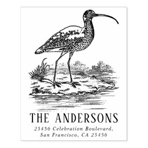 Rücksendeadresse für Vintage Curlew mit benutzerde Gummistempel