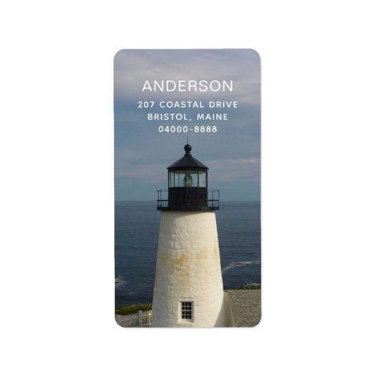 Rücksendeadresse für Vintage Leuchttürme Adressaufkleber (Vorne)