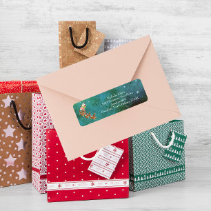 Rücksendeadresse für Vintage Santa Claus Reindee