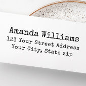 Rücksendeadresse für Vintage Schreibmaschinen Permastempel