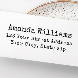 Rücksendeadresse für Vintage Schreibmaschinen Permastempel