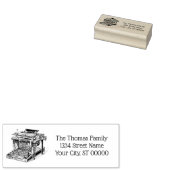 Rücksendeadresse für Vintage Schreibmaschinenschri Gummistempel (Stempel)