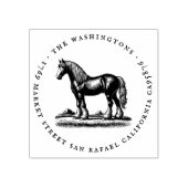 Rücksendeadresse für Vintage Shire-Pferde Gummistempel (Prägung)