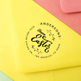 Rücksendeadresse für Vintage Skriptglücke Osterfam Gummistempel