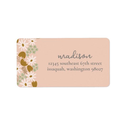 Rücksendeadresse für Vintages Brautparty Adressaufkleber (Vorne)