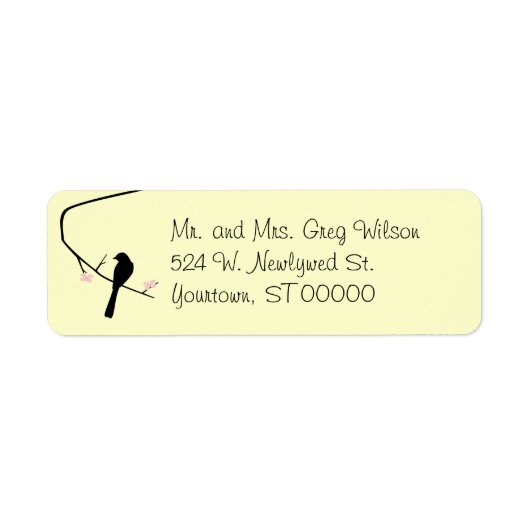 Rücksendeadresse für Vögel und Blossom (Vorne)