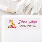 Rücksendeadresse für Wasserfarben-Katzen - Etikett (Insitu)