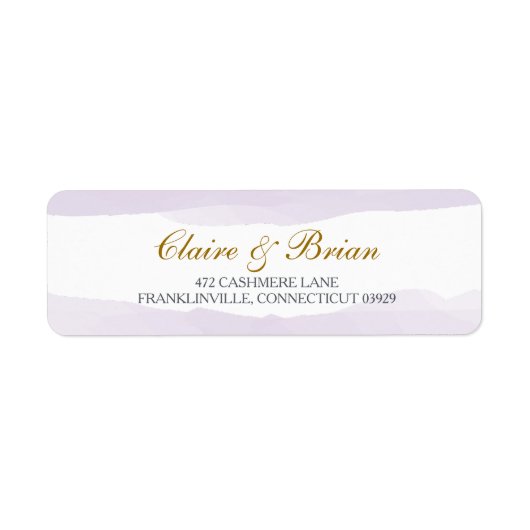 Rücksendeadresse für Wasserfarben, Lavendel (Vorne)