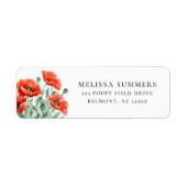 Rücksendeadresse für Wasserfarben-Mohn (Vorne)