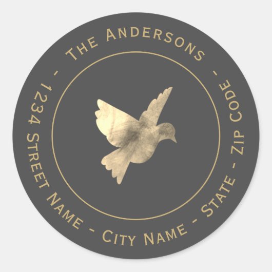 Rücksendeadresse für Wasserfarben Runder Aufkleber (Vorderseite)