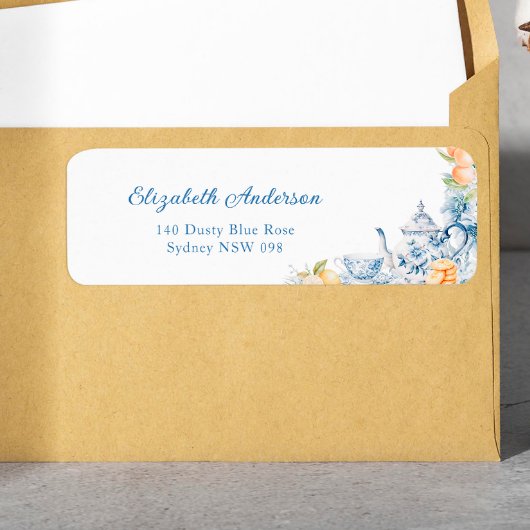 Rücksendeadresse für Wasserfarben und Zitronen