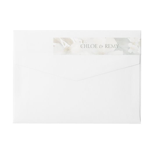 Rücksendeadresse für Wasserfarbenflorale Hochzeite (Rückseite)