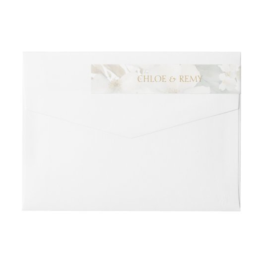 Rücksendeadresse für Wasserfarbenflorale Hochzeite (Rückseite)