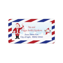 Rücksendeadresse für Weihnachtsnachtsnachtsstempel Adressaufkleber