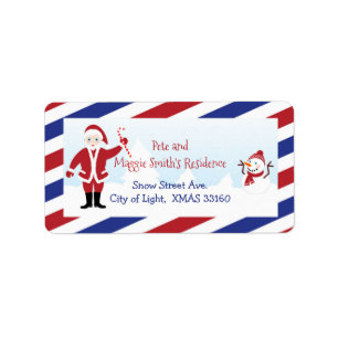 Rücksendeadresse für Weihnachtsnachtsnachtsstempel Adressaufkleber