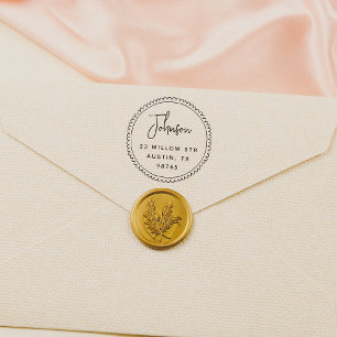 Rücksendeadresse für whimsical Frame Script Gummistempel