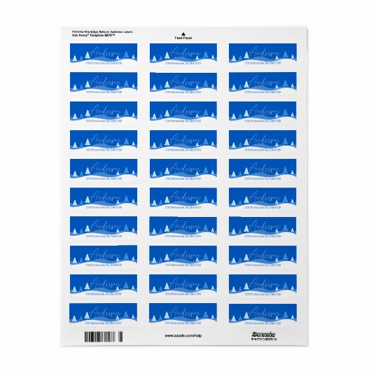 Rücksendeadresse für Winterschnee (Vorne)