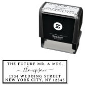 Rücksendeadresse Future Frau Wedding Chic Border Permastempel (Beispiel)