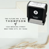 Rücksendeadresse Future Frau Wedding Modern Permastempel
