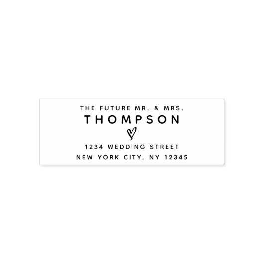 Rücksendeadresse Future Frau Wedding Modern Permastempel (Design)