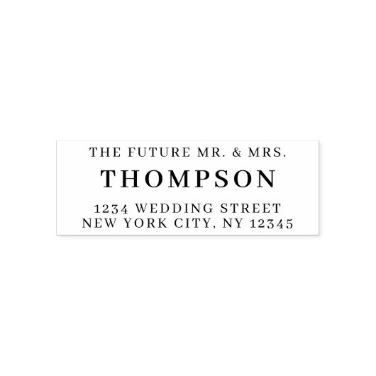 Rücksendeadresse Future Frau Wedding Permastempel (Design)