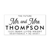Rücksendeadresse Future Mr. und Mrs. Modern Custom Permastempel (Design)