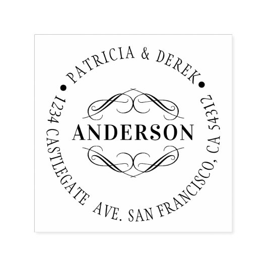 Rücksendeadresse geblüht permastempel (Design)