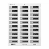 Rücksendeadresse geometrischer Schwarz-Weiß-Streif (Vorne)