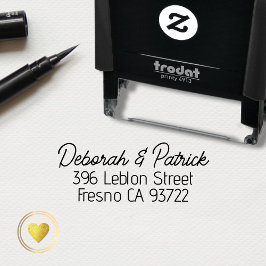 Rücksendeadresse Geschriebene Schreibschrift Permastempel