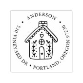 Rücksendeadresse Gingerbread House Permastempel (Design)