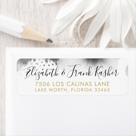 RÜCKSENDEADRESSE Gold Schwarz Graufarben (Insitu)