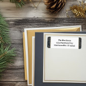 Rücksendeadresse Gold und Navy