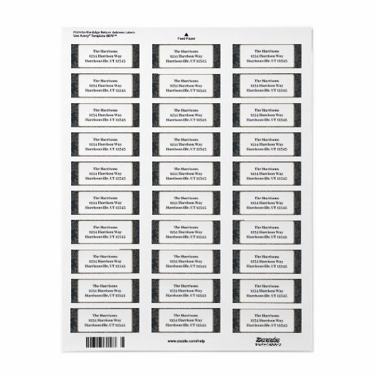 Rücksendeadresse Gold und Navy (Vorne)