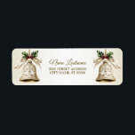 Rücksendeadresse Golden Christmas Bell Shiny Stars<br><div class="desc">Rücksendeadresse Golden Christmas Bell Shiny Stars Label. Einzigartiges,  schönes,  stilvolles Design. Leicht personalisiert zu sein. Schriftart Stil,  Größe und Farben können geändert werden. Matching-Elemente sind verfügbar.</div>