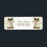 Rücksendeadresse Golden Christmas Bell Shiny Stars<br><div class="desc">Rücksendeadresse Golden Christmas Bell Shiny Stars Label. Einzigartiges,  schönes,  stilvolles Design. Leicht personalisiert zu sein. Schriftart Stil,  Größe und Farben können geändert werden. Matching-Elemente sind verfügbar.</div>