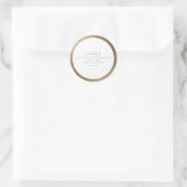 Rücksendeadresse | Goldgrenze Runder Aufkleber (Tasche)