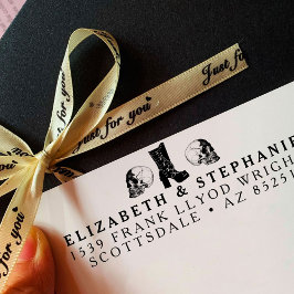 Rücksendeadresse Gothic Hochzeitskunst Permastempel