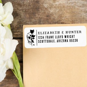 Rücksendeadresse Gothic Wedding Black Rose und Sku