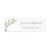 Rücksendeadresse Greenery Calligraphy (Vorne)