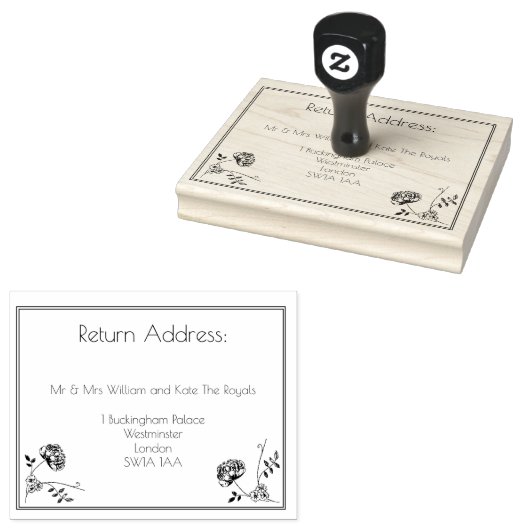 Rücksendeadresse Große Stange Gummistempel (Stempel)