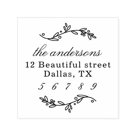 Rücksendeadresse Grünzweig Permastempel (Design)