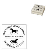 Rücksendeadresse Gummi Briefmarke mit Pferden Gummistempel (Stempel)