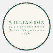 Rücksendeadresse Heilige botanische Vegetation Runder Aufkleber (Vorderseite)