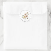 Rücksendeadresse Herbst Runder Aufkleber (Tasche)