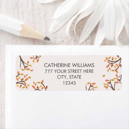 Rücksendeadresse Herbst Verfall Branchen (Insitu)