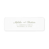 Rücksendeadresse: Hochzeit. (Vorne)