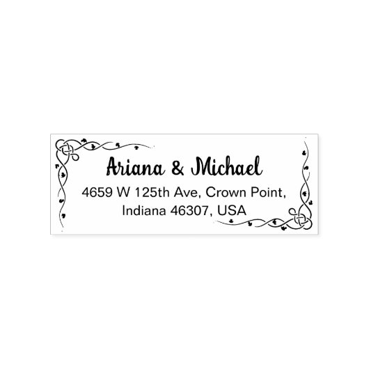 Rücksendeadresse, Hochzeit oder Familie Gummistempel (Prägung)