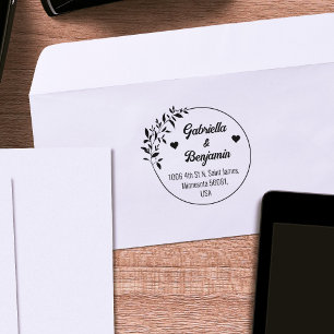 Rücksendeadresse, Hochzeit oder Familie Gummistempel